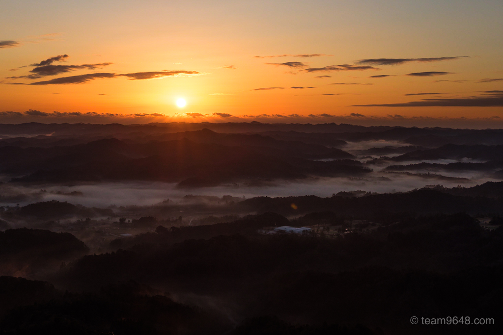 鹿野山 雲海 日の出