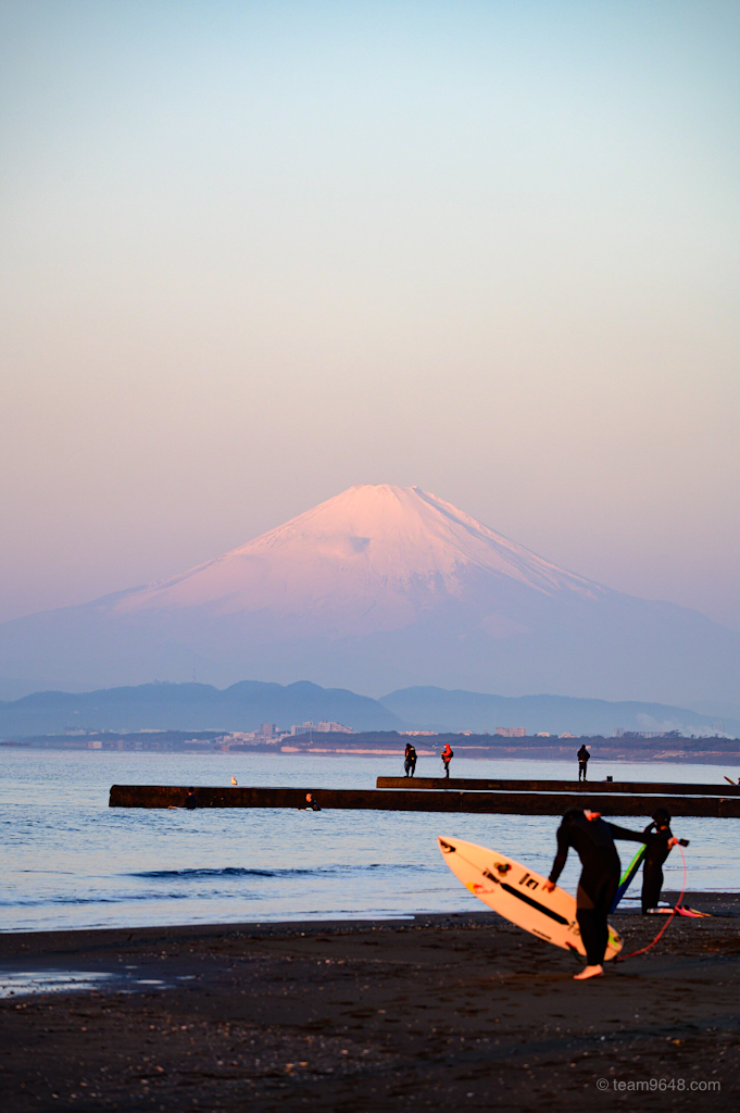 鵠沼海岸 富士山