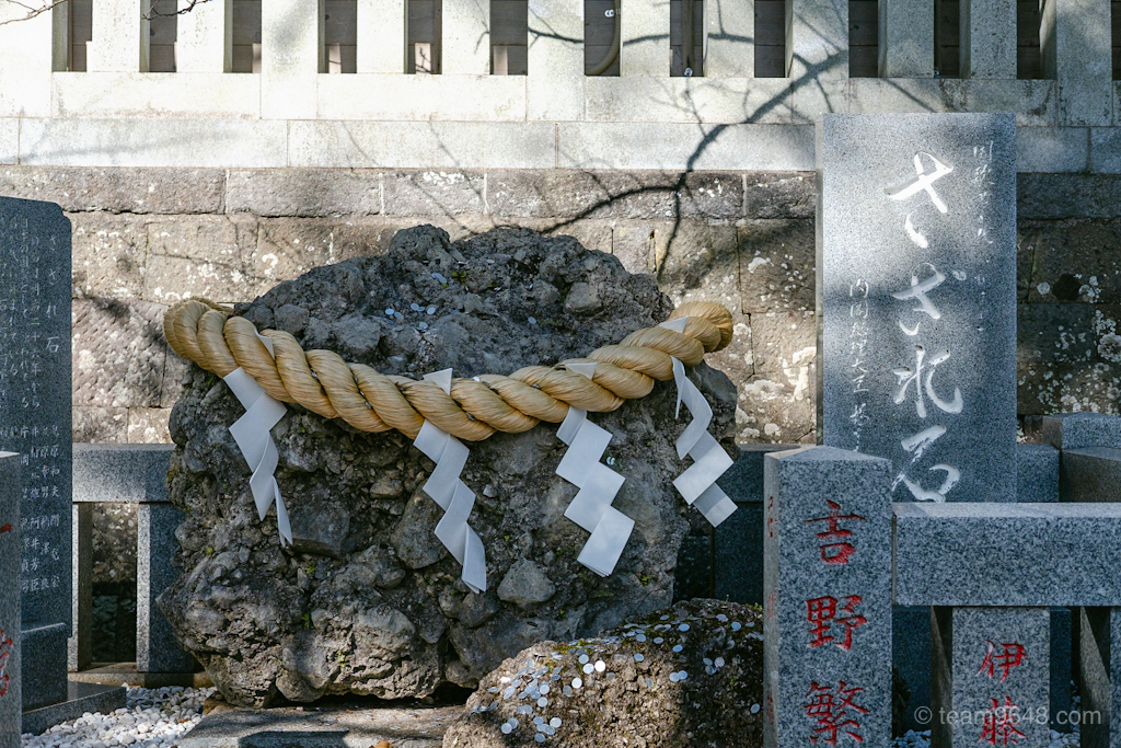 玉前神社 さざれ石